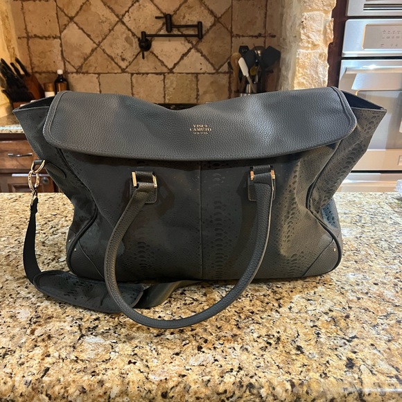 Vince Camuto Snakeskin Weekend Bag - Picture 2 of 12